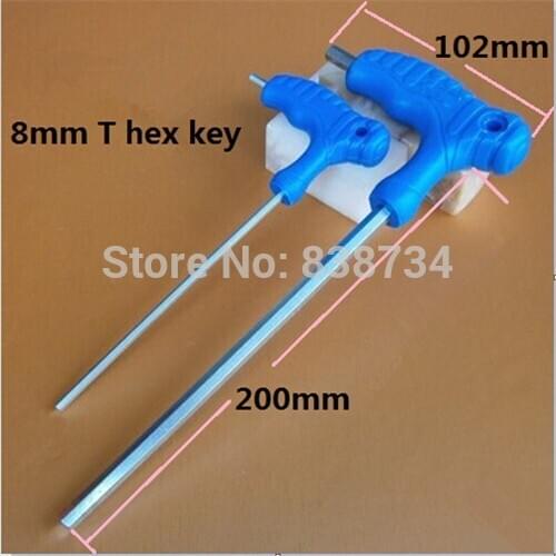 5pcs 8mmT hex key alloy steel T handle hex allen key wrench tool