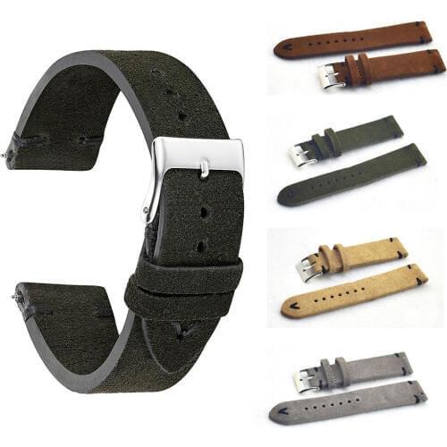 Onthelevel sude strap 18mm 20mm 22mm replacement wristband unisex stainless steel buckle a variety of colors optional stock spot