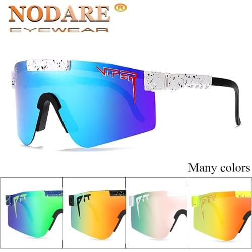 Pit viper High Quality Polarized Sunglasses Flat Top Windpro of Sport Fashion Eyewear TR90 Pink Frame Mirrored Lens Sun Glasses