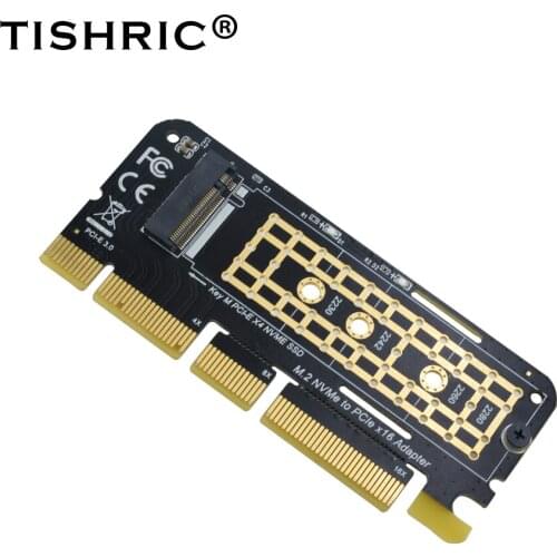 TISHRIC M.2 NVME To PCI-E 3.0 4x 8x 16x Solid State Drive Riser Expansion Card SSD Drive Card Support NVME M.2 Hard Disk