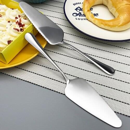 Teyaao Stainless Steel Pizza Shovel Cake Butter Cheese Ice Cream Dessert Cutter Food Helper Turner Divider Pastry Kitchen