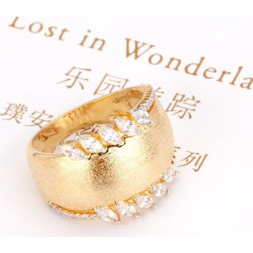 TIRIM Fashion Vantage Cubic Zirconia Stackable Chic Rings for Women Jewelry Accessories Luxury Big Africa Retro Finger Rings