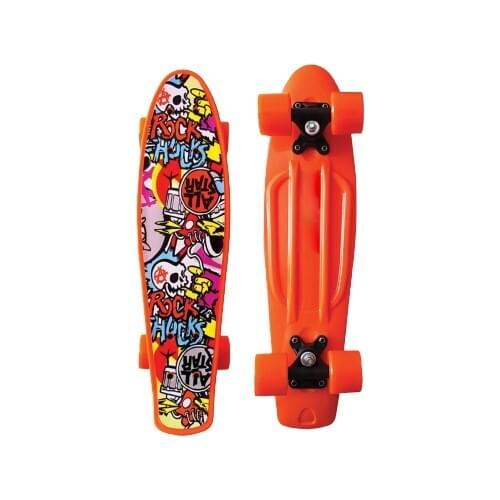 Triathlon T139 4 Wheels Skateboard-Orange Pattern