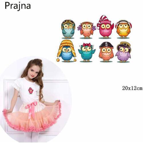 Decoration For Girls Cartoon Bird Heat Transfer Vinyl Heat Transfers For Clothes Lot Patch Cute Animal Applique DIY Accessory D