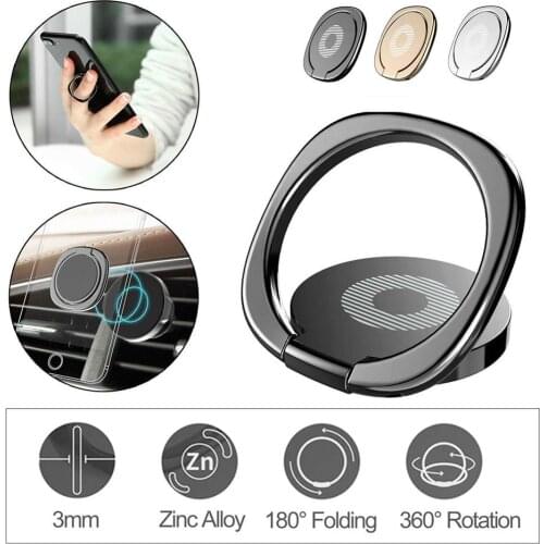 Universal Phone Finger Ring Holder 360 Degree Stand for Samsung Xiaomi Huawei iPhone X XS 7 6 5S Smartphone Tablet Plain Bague