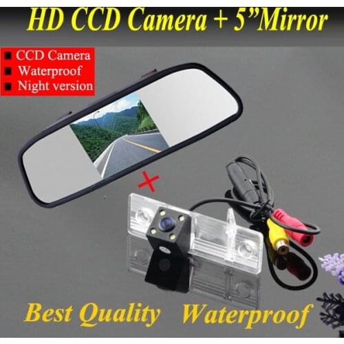 5" Car Monitor mirror + Car backup rear view parking camera For Chevrolet Epica Lova Aveo Captiva Cruze car reverse camera