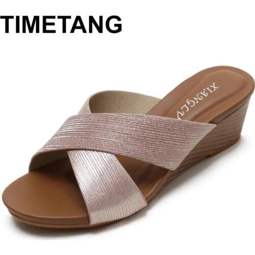 TIMETANG2021 NEW Women Wedges Rome Sandals Comfortable Bohemian Vintage Beach Shoes