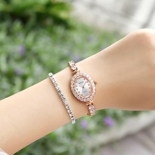 MEGIR Reloj Mujer 2021 Women Luxury Watch Rose Gold Diamond Woman Bracelet Watches Rhinestone Ladies Clock Hour Relogio Feminino