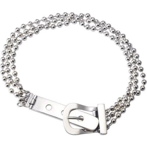 New Arrival 925 Sterling Silver Trendy Belt Design Ladies Bracelet Promotion Jewelry For Women Birthday Gift Cheap No Fade