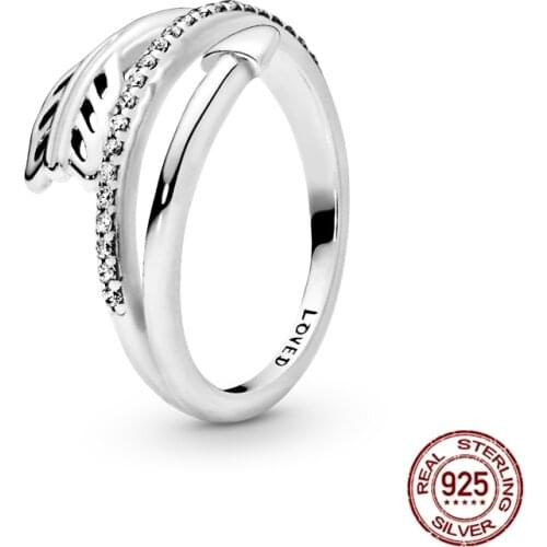 Authentic 925 Sterling Silver Surround Arrow Ring Zircon Jewelry For Women Wedding Gift CMR101