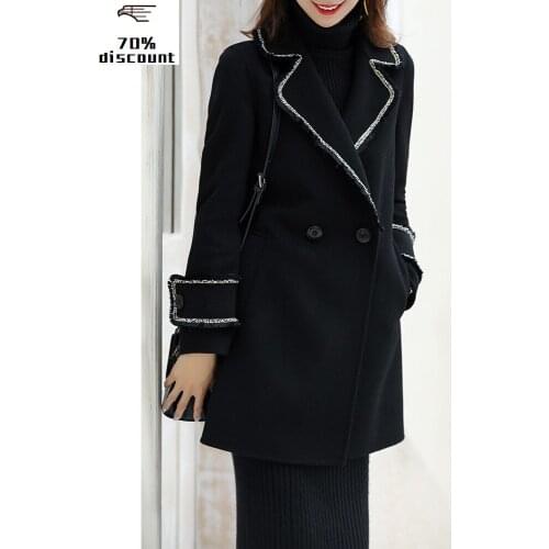 Winter Coat Women 300% Wool Coat Female Double Side Coats and Jackets Women Korean Long Jacket Abrigo Mujer MY