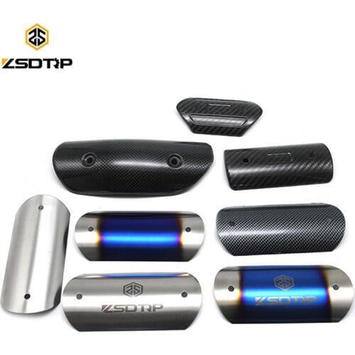 ZSDTRP Motorcycle Exhaust Carbon Fiber Protector Heat Shield Cover Guard For AK Yoshimura AR SC Exhaust