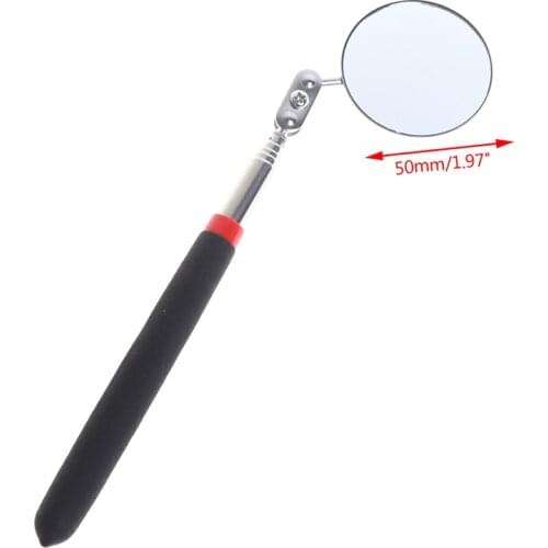 1Pc 50mm Car Telescopic Detection Lens Inspection Round Mirror 360 Repair Tool telescopic tool inspection mirror