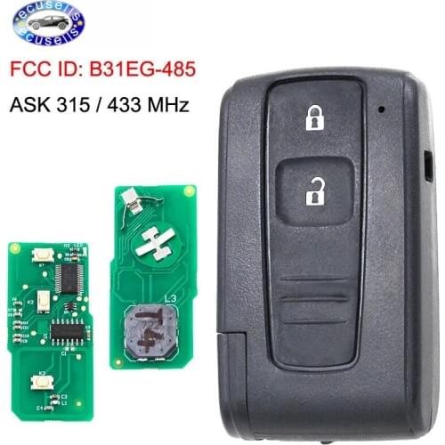 2 Button ASK315MHz 433MHz Remote Key FCC ID :B31EG-485 TOY43 without LG (suit for Prius)