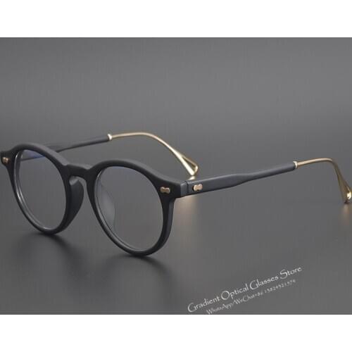 2020 summer eyewear Miltzen TT metal acetate round vintage glasses frame myopia men and women retro optical reading eye glasses