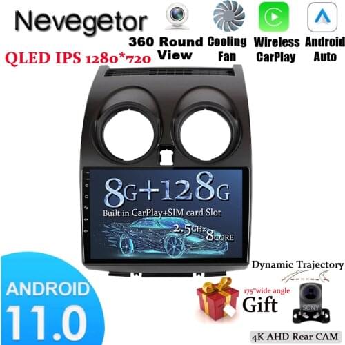 9 inch 2.5D Android 11 Navigation GPS Multimedia Player for Nissan Qashqai 2006 2007 2008 2009 2010 2011 2012 2013