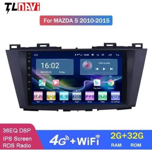4G LTE 2G RAM Car Radio GPS Multimedia Player For Mazda 5 2010 2011 2012 Android 10 Head Unit Support WIFI Bluetooth