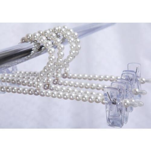 White Pearl Clothes Trouser Hangers Hook W/Clips For Children Kids