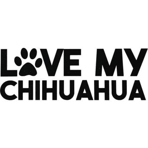 Black/Sliver Love My Chihuahua Decal Chihuahua Dog Mom Sticker For Car Body Window Door Waterproof S008