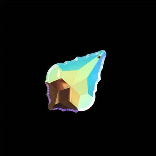 Hot Sales 38mm 10pcs AB Color Crystal Garland Strand Maple Leaf Chandelier Parts For Wedding Decoration Free Shipping