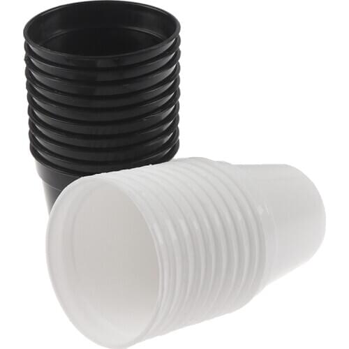 10 Pcs Mini Plastic Round Flower Pot Nursery Home Office Decor Green Artificial Refinement Garden Tools 2Colors