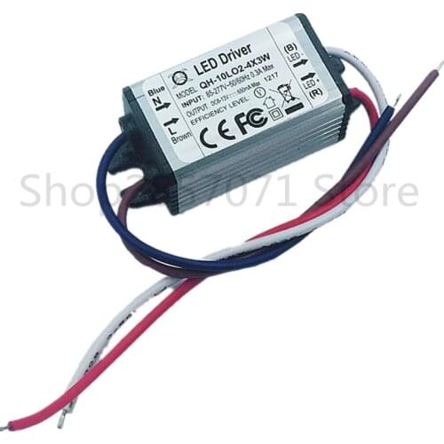 IP65 10W AC85-277V LED Driver 2-4x3W 600mA DC6-13V LED Power Supply Constant Current Ceiling Lamp