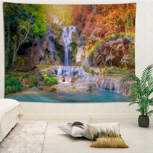 Custom landscape painting Printed Tapestries Beach Towel Yoga Mat Blanket Wall decoration Boho Decor Tapestry More Size