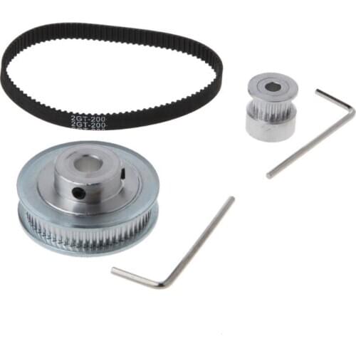 GT2 Timing Belt Closed-loop 200mm Pulley 20 Teeth and 60 Teeth for 3D Printer L4MB