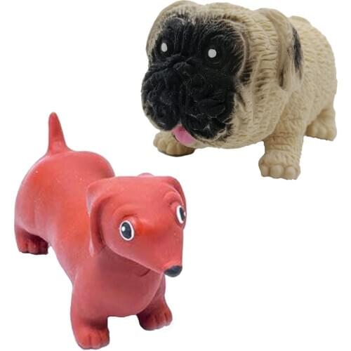 Pug Dog Dachshund Toy Squeezing Fidget Sensory Stress Relieve Toy Creative Decompression Relax Vent Toys For Adults Children Kid