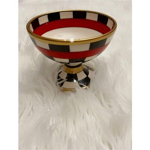Checkered Sugar Bowl sugar bowl in the style of meckenzi