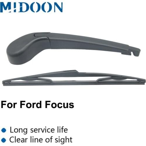 MIDOON Wiper 14" Rear Wiper Blade & Arm Set Kit Fit For Ford Focus 2 MK2 Hatchback 2004-2011