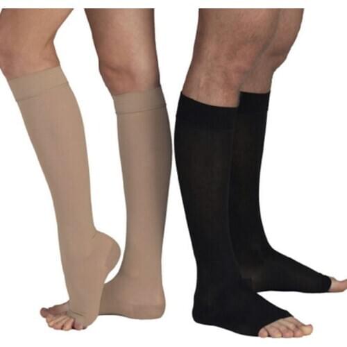 Top Quality Knee High Open Toe Women Men Unisex Compression Socks Leg Fatigue Relief Sock Y7