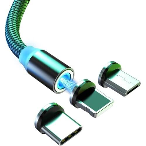 Magnetic Cable For iPhone Samsung Fast Charging Micro USB Cable Cord Magnet Charger USB Type C 2 m Mobile Phone Cables usb c