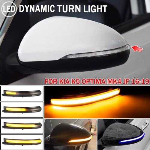 For Kia K5 MK4 Optima JF 2016-2019 LED Dynamic Car Blinker Side Mirror Marker Turn Signal Lights Lamp Accessories