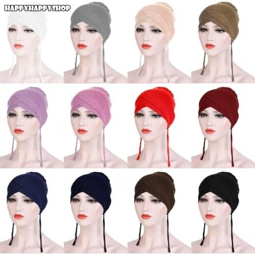Fashion Women Chemo Cap Muslim Islamic Underscarf Hijab Arab India Instant Stretch Ninja Cap Headscarf Wrap Beanie Bonnet Hat