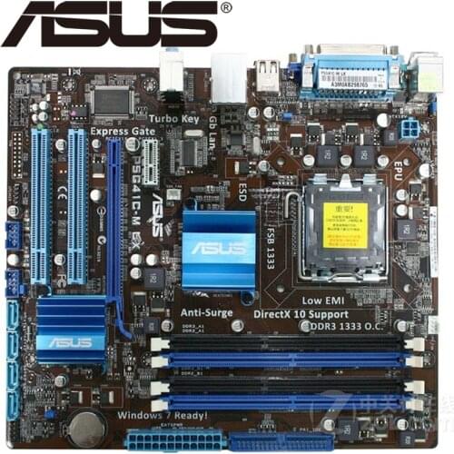 Asus P5G41C-M LX Desktop Motherboard G41 Socket LGA 775 Q8200 Q8300 DDR2/3 8G u ATX UEFI BIOS Original Used Mainboard On Sale