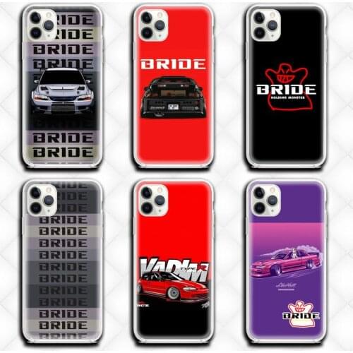 Bride Jdm Car Phone Case Clear for iphone 12 11 Pro max mini XS 8 7 6 6S Plus X 5S SE 2020 XR cover