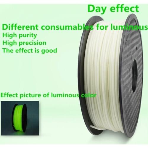 3D printing filament ABS glow in the dark Noctilucous 1.75mm/2.85/3.00mm 1KG fluorescence Material luminous fluorescent