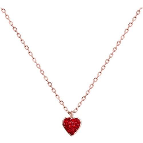 925 Sterling Silver Necklaces & Pendants For Women Fashion Lady Gift Sterling-silver-jewelry Heart Love Necklace