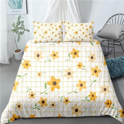 Simple printed bedding set home textile King queen size duvet cover set quilt cover 3pcs comforter set
