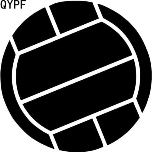 QYPF 14.4CM*14.4CM Creative Sports Volleyball Style Car Stickers Window Accessories S2-0283