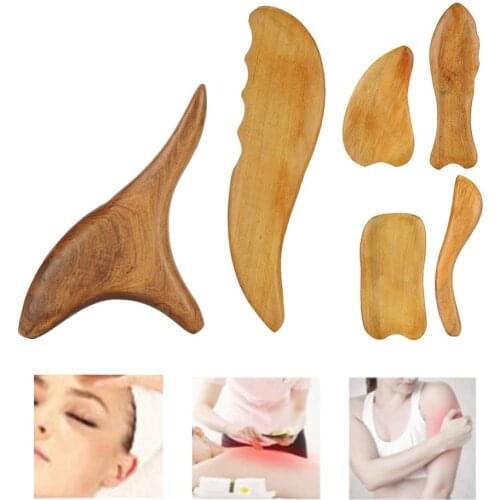 3Type Sandalwood Scraping Board Relieve Muscle Pain Acupoint Massage Tuina Health Care Natural Wooden Massage Household Portable