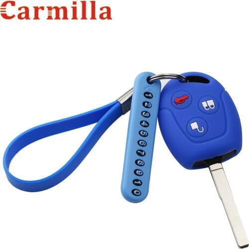 Silicone Car Key Case Key Chain Phone Number Card for Ford Focus Mondeo Festiva Fusion Suit Fiesta KA Holder Protector
