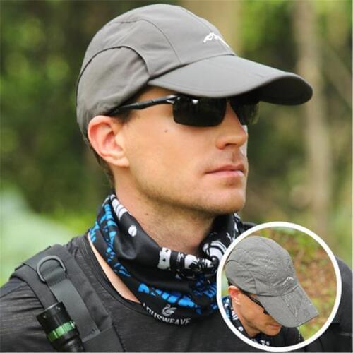 Outdoor Sports Hat HH012 Foldable Running Mountaineering Sun Hat Men Women UV-protection Sunshade Cap Quick Dry Hat