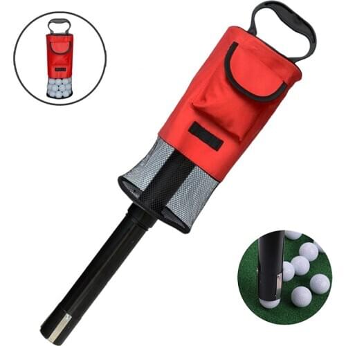 Golf Ball Picker Bag, Golf Ball Retriever Portable Golf Pocket Storage with Zipper