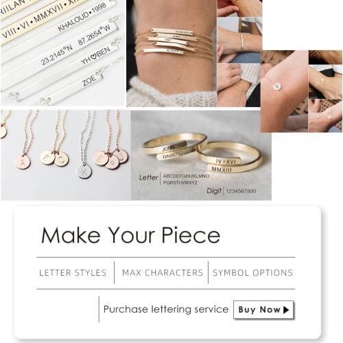 Jewelry lettering service,make your personality jewelry