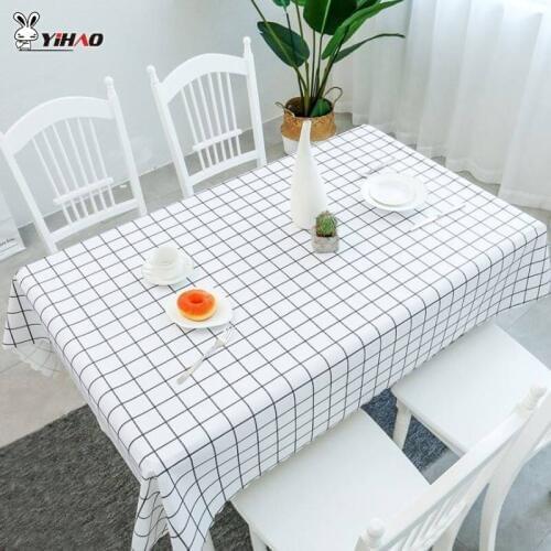 Waterproof Oil-proof Disposable Rectangular Coffee Table Mat 80*120cm 90*90cm Nordic Pastoral PVC Tablecloth