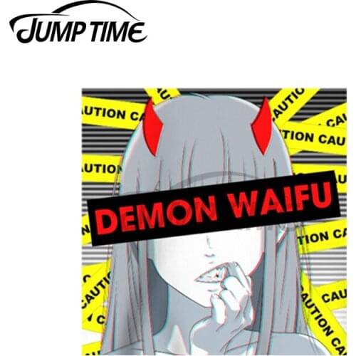 Jump Time 13 x 13cm Demon Waifu Japanese Anime Character Girl Car Stickers Personality Decoration Decal Refrigerator RV Graphics