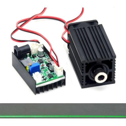 High Power 532nm 100mW Green Dot Focusable Laser Diode Module Industrial/Lab Lazer with 12V Driver TTL