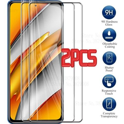 2pcs original tempered glass for xiaomi pocophone poco f3 f 3 pocof3 pocophonef3 6.67'' phone screen protector film cover POCOF3
